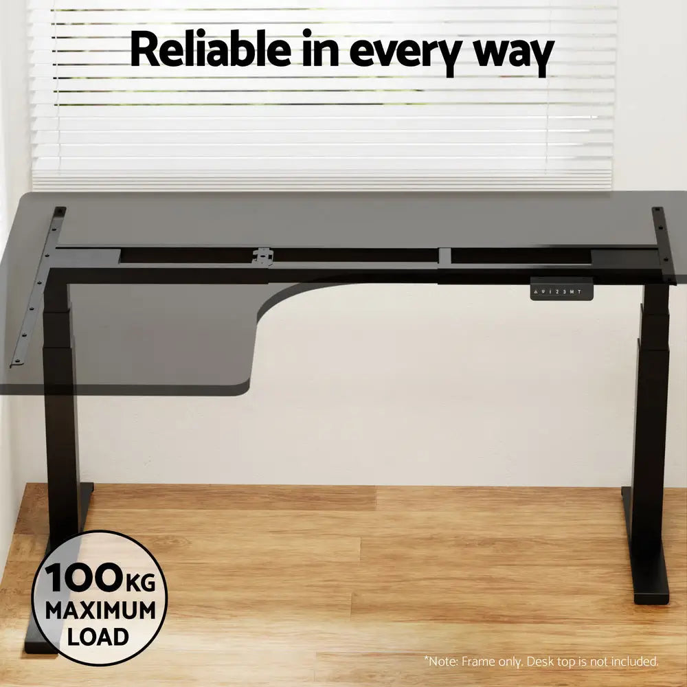 Artiss Standing Desk Frame Only L-shape Motorised - Furniture > Office > Desks