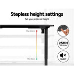 Artiss Standing Desk Frame Only Motorised Black - Furniture > Office