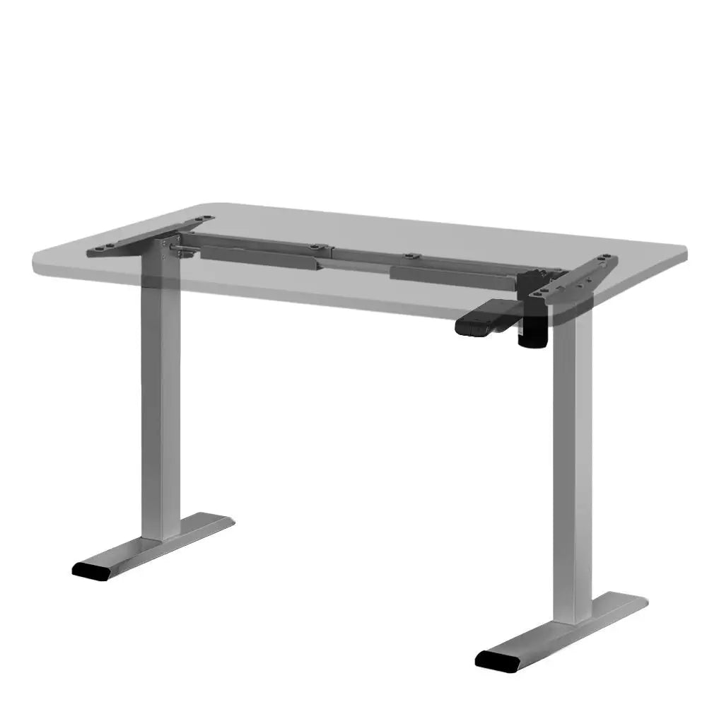 Artiss Standing Desk Frame Only Motorised Grey - Furniture > Office