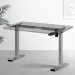 Artiss Standing Desk Frame Only Motorised Grey - Furniture > Office