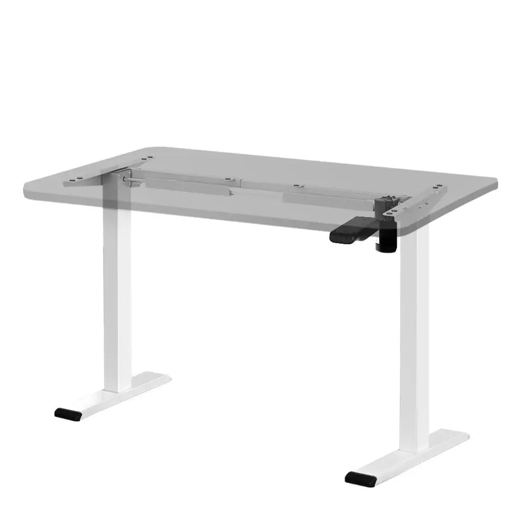 Artiss Standing Desk Frame Only Motorised White - Furniture > Office