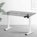 Artiss Standing Desk Frame Only Motorised White - Furniture > Office