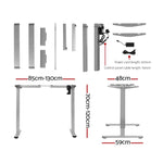 Artiss Standing Desk Motorised 140CM Black - Furniture > Office