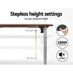 Artiss Standing Desk Motorised 140CM Rustic Brown - Furniture > Office