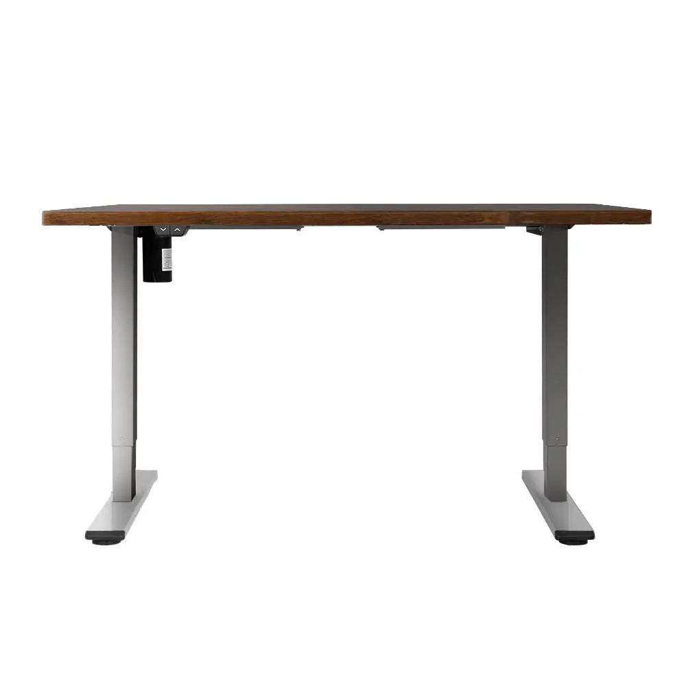 Artiss Standing Desk Motorised 140CM Rustic Brown - Furniture > Office