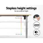 Artiss Standing Desk Motorised 140CM White Oak - Furniture > Office