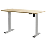 Artiss Standing Desk Motorised 140CM White Oak - Furniture > Office