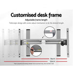 Artiss Standing Desk Motorised 140CM White Oak - Furniture > Office