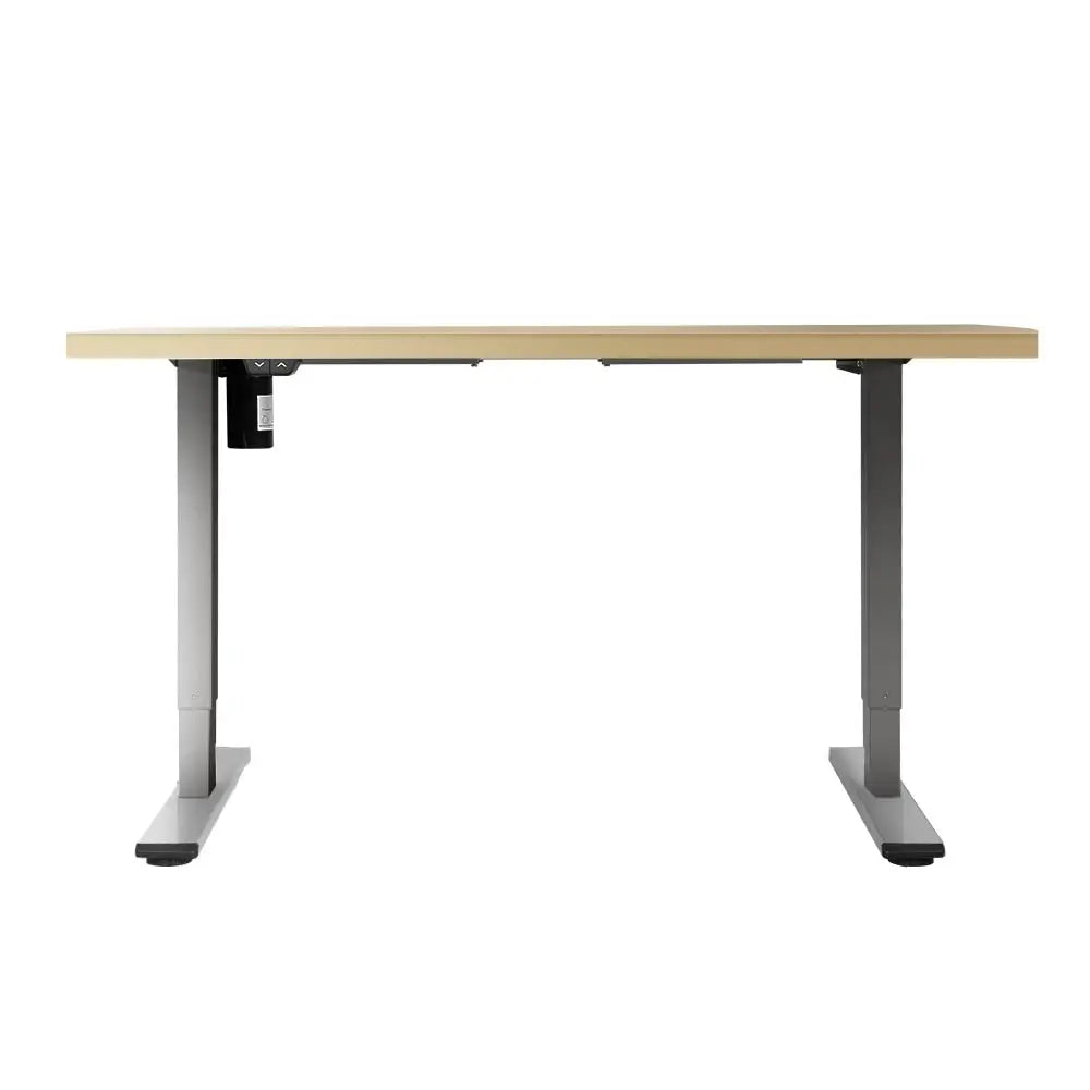 Artiss Standing Desk Motorised 140CM White Oak - Furniture > Office