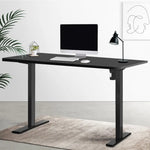 Artiss Standing Desk Motorised Black 140CM - Furniture > Office