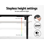 Artiss Standing Desk Motorised Black 140CM - Furniture > Office