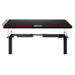 Artiss Standing Desk Motorised Black 140CM - Furniture > Office