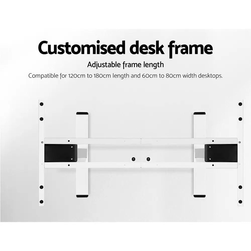 Artiss Standing Desk Motorised Dual Motor 120CM Black - Furniture > Office