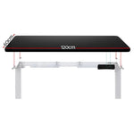 Artiss Standing Desk Motorised Dual Motor 120CM Black - Furniture > Office