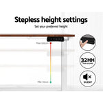 Artiss Standing Desk Motorised Dual Motor 120CM Rustic Brwon - Furniture > Office