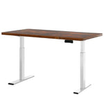 Artiss Standing Desk Motorised Dual Motor 120CM Rustic Brwon - Furniture > Office