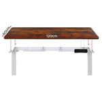 Artiss Standing Desk Motorised Dual Motor 120CM Rustic Brwon - Furniture > Office