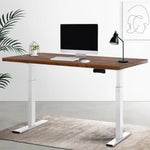 Artiss Standing Desk Motorised Dual Motor 120CM Rustic Brwon - Furniture > Office