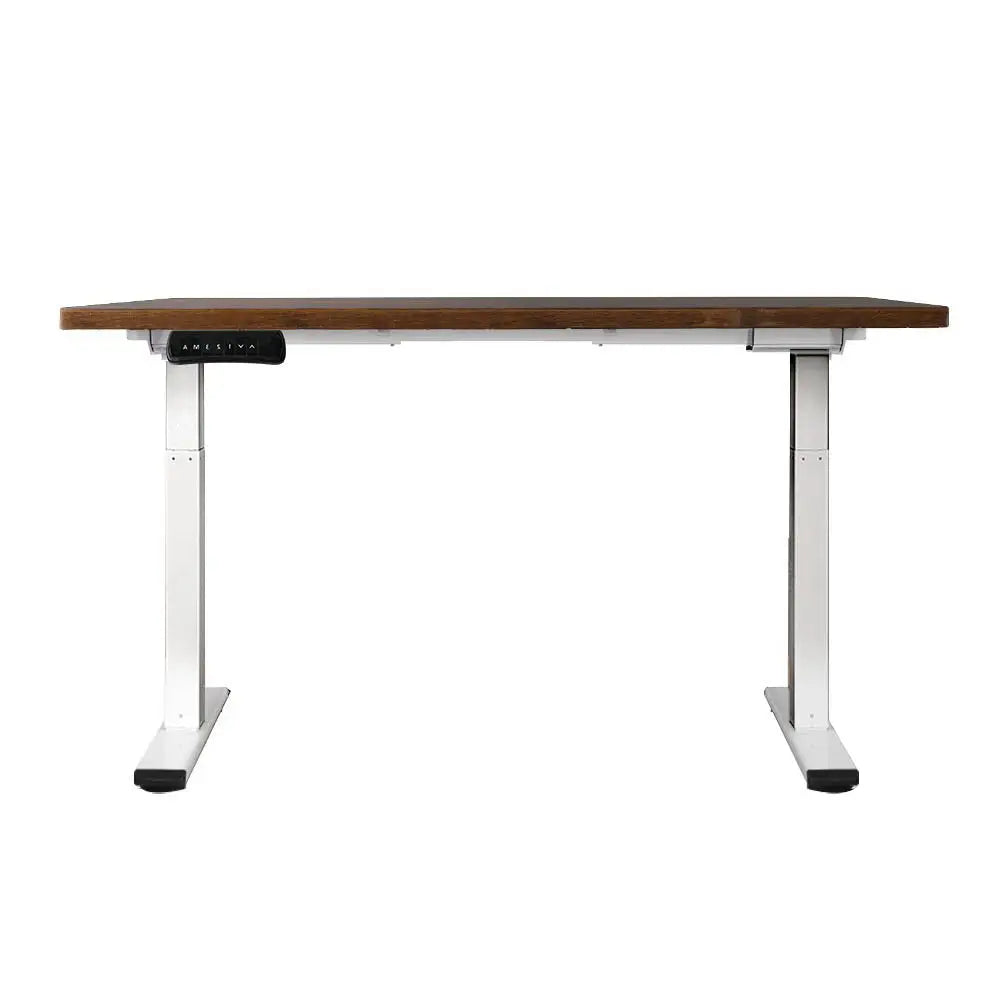 Artiss Standing Desk Motorised Dual Motor 120CM Rustic Brwon - Furniture > Office