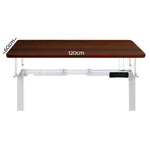 Artiss Standing Desk Motorised Dual Motor 120CM Walnut - Furniture > Office