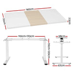 Artiss Standing Desk Motorised Dual Motor 140CM - Furniture > Office > Desks