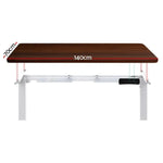 Artiss Standing Desk Motorised Dual Motor 140CM Walnut - Furniture > Office