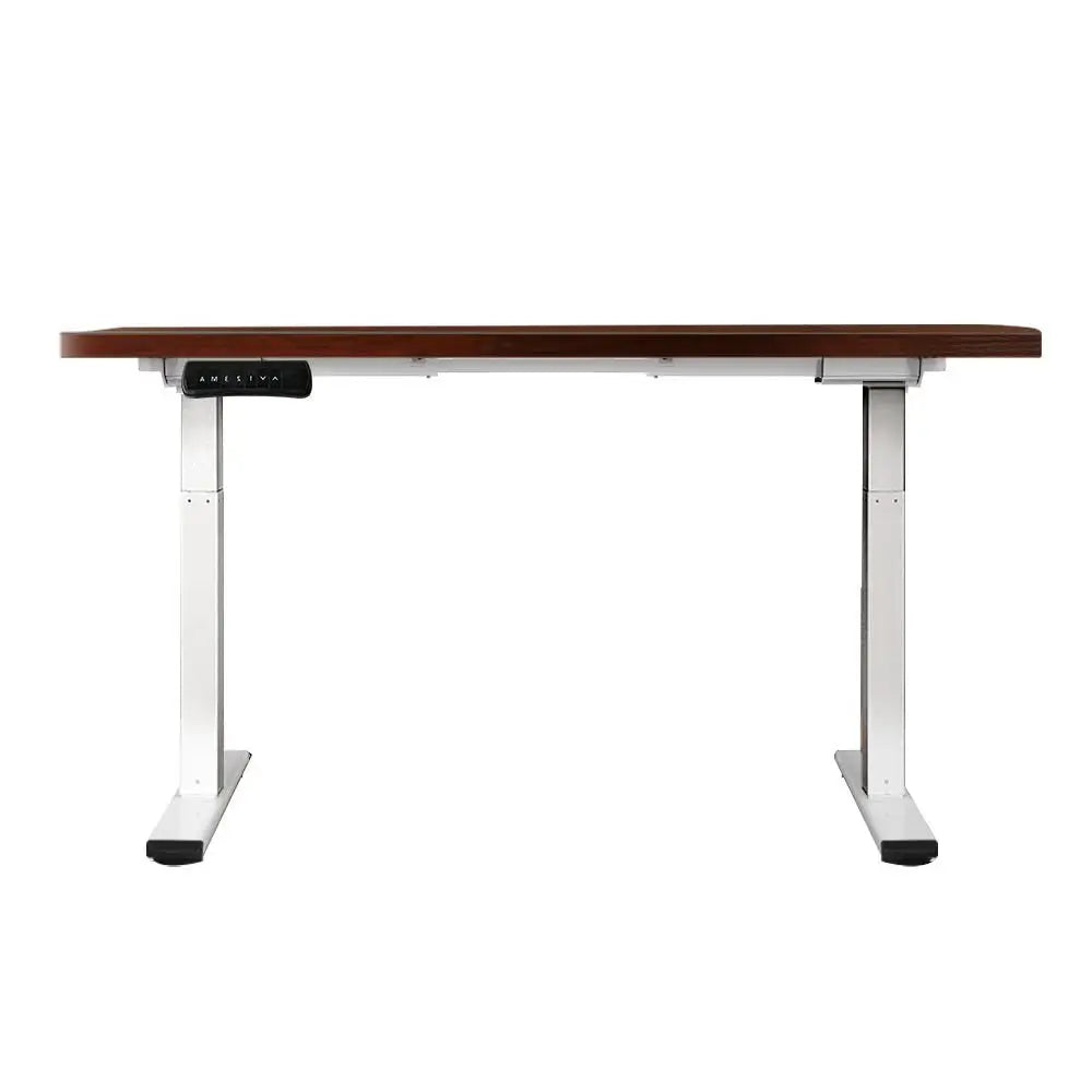 Artiss Standing Desk Motorised Dual Motor 140CM Walnut - Furniture > Office