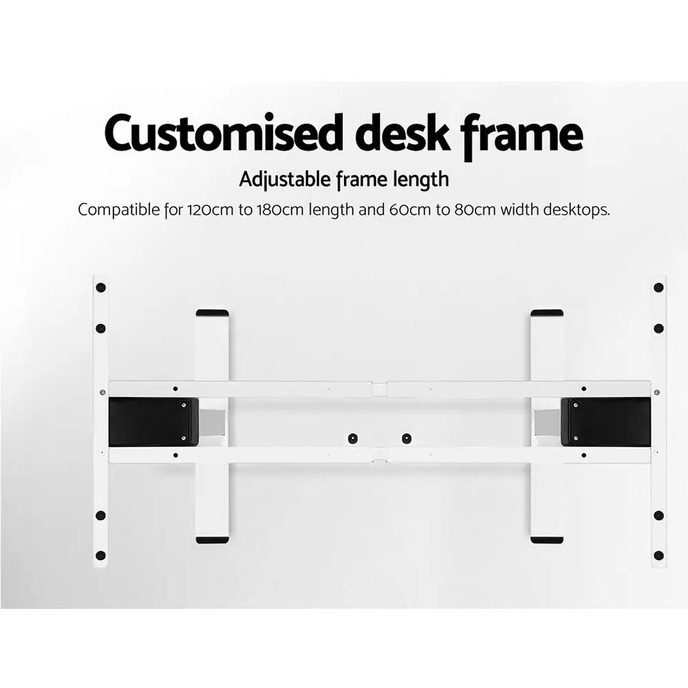 Artiss Standing Desk Motorised Dual Motor 140CM Walnut - Furniture > Office