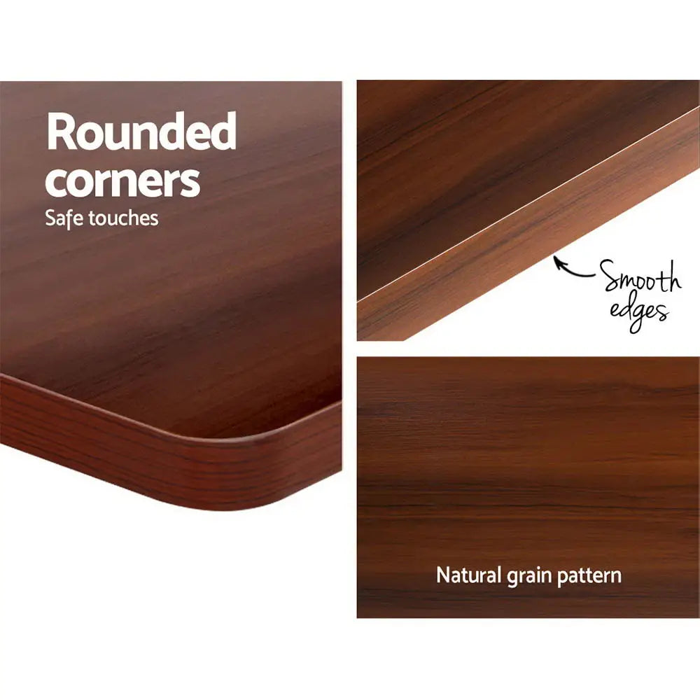 Artiss Standing Desk Motorised Dual Motor 140CM Walnut - Furniture > Office