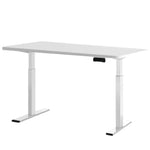 Artiss Standing Desk Motorised Dual Motor 140CM White - Furniture > Office