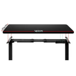 Artiss Standing Desk Motorised Dual Motor Black 140CM - Furniture > Office