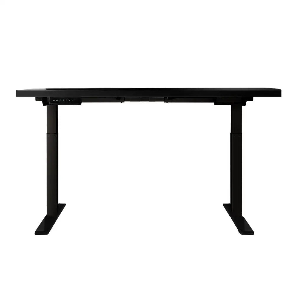 Artiss Standing Desk Motorised Dual Motor Black 140CM - Furniture > Office