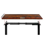 Artiss Standing Desk Motorised Dual Motor Rustic Brwon 120CM - Furniture > Office