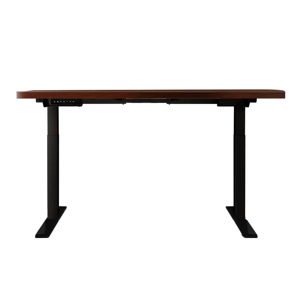 Artiss Standing Desk Motorised Dual Motor Walnut 120CM - Furniture > Office