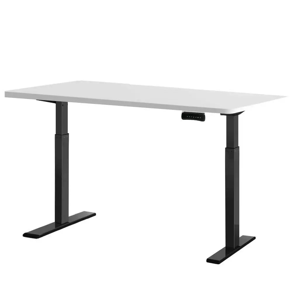 Artiss Standing Desk Motorised Dual Motor White 120CM - Furniture > Office