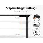 Artiss Standing Desk Motorised Dual Motor White 120CM - Furniture > Office