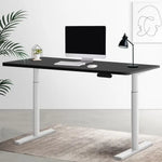 Artiss Standing Desk Motorised Electric Dual Motor 120CM Black - Furniture > Office