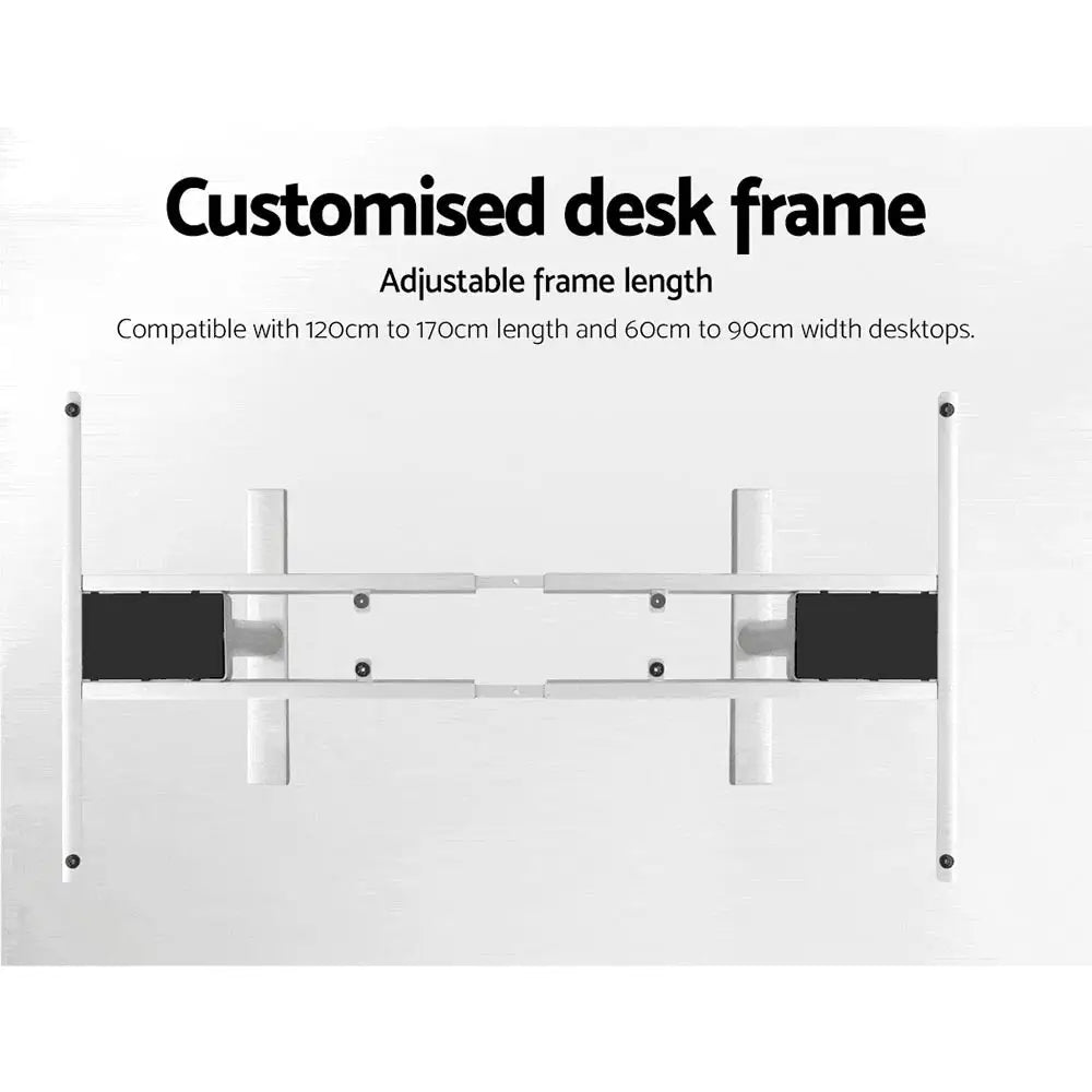 Artiss Standing Desk Motorised Electric Dual Motor 120CM Black - Furniture > Office