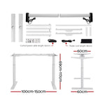 Artiss Standing Desk Motorised Electric Dual Motor 120CM Black - Furniture > Office