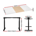 Artiss Standing Desk Motorised Electric Dual Motor 120CM - Furniture > Office > Desks