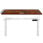 Artiss Standing Desk Motorised Electric Dual Motor 120CM Rustic Brown - Furniture > Office