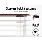Artiss Standing Desk Motorised Electric Dual Motor 120CM Walnut - Furniture > Office