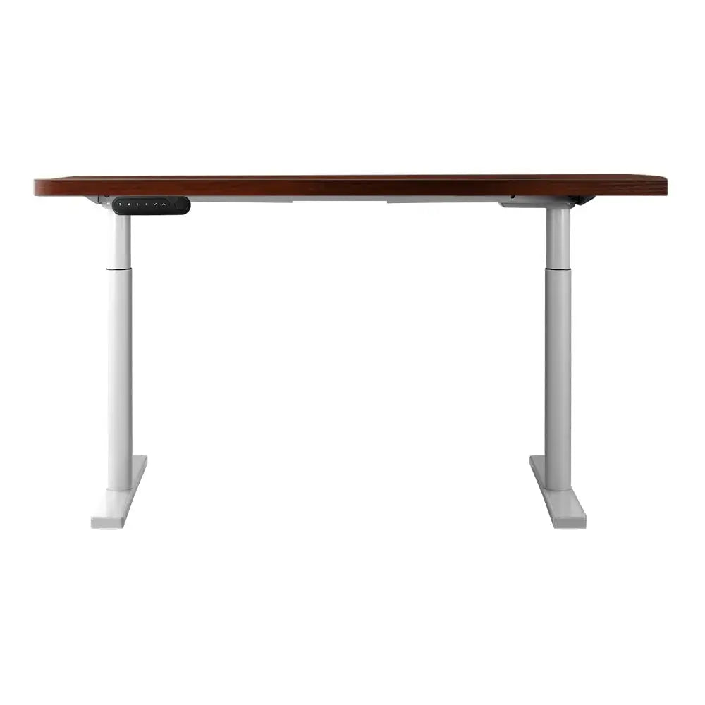 Artiss Standing Desk Motorised Electric Dual Motor 120CM Walnut - Furniture > Office