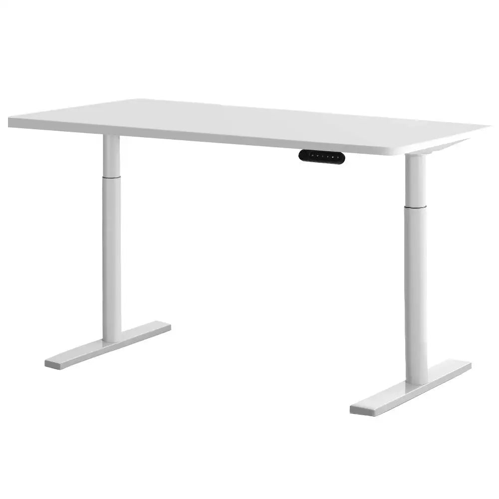 Artiss Standing Desk Motorised Electric Dual Motor 120CM White - Furniture > Office