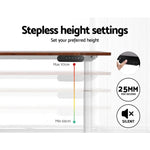 Artiss Standing Desk Motorised Electric Dual Motor 140CM Rustic Brown - Furniture > Office