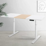 Artiss Standing Desk Motorised Electric Dual Motor 140CM White Pine - Furniture > Office > Desks
