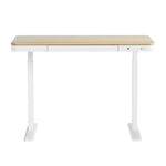 Artiss Standing Desk Motorised Electric Dual Motor Draw 120CM Oak - Furniture > Office