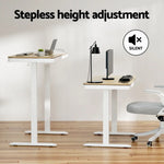 Artiss Standing Desk Motorised Electric Dual Motor Draw 120CM Oak - Furniture > Office