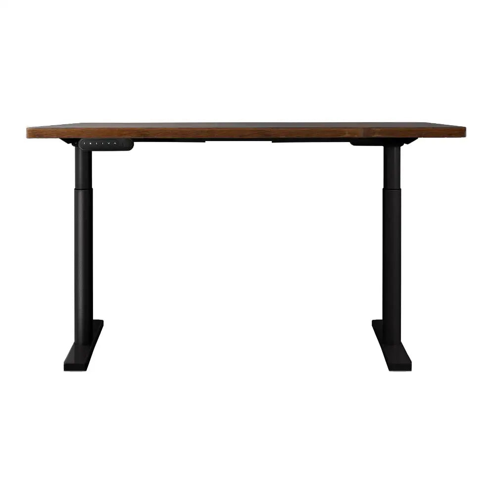 Artiss Standing Desk Motorised Electric Dual Motor Rustic Brown 120CM - Furniture > Office