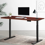 Artiss Standing Desk Motorised Electric Dual Motor Walnut 120CM - Furniture > Office